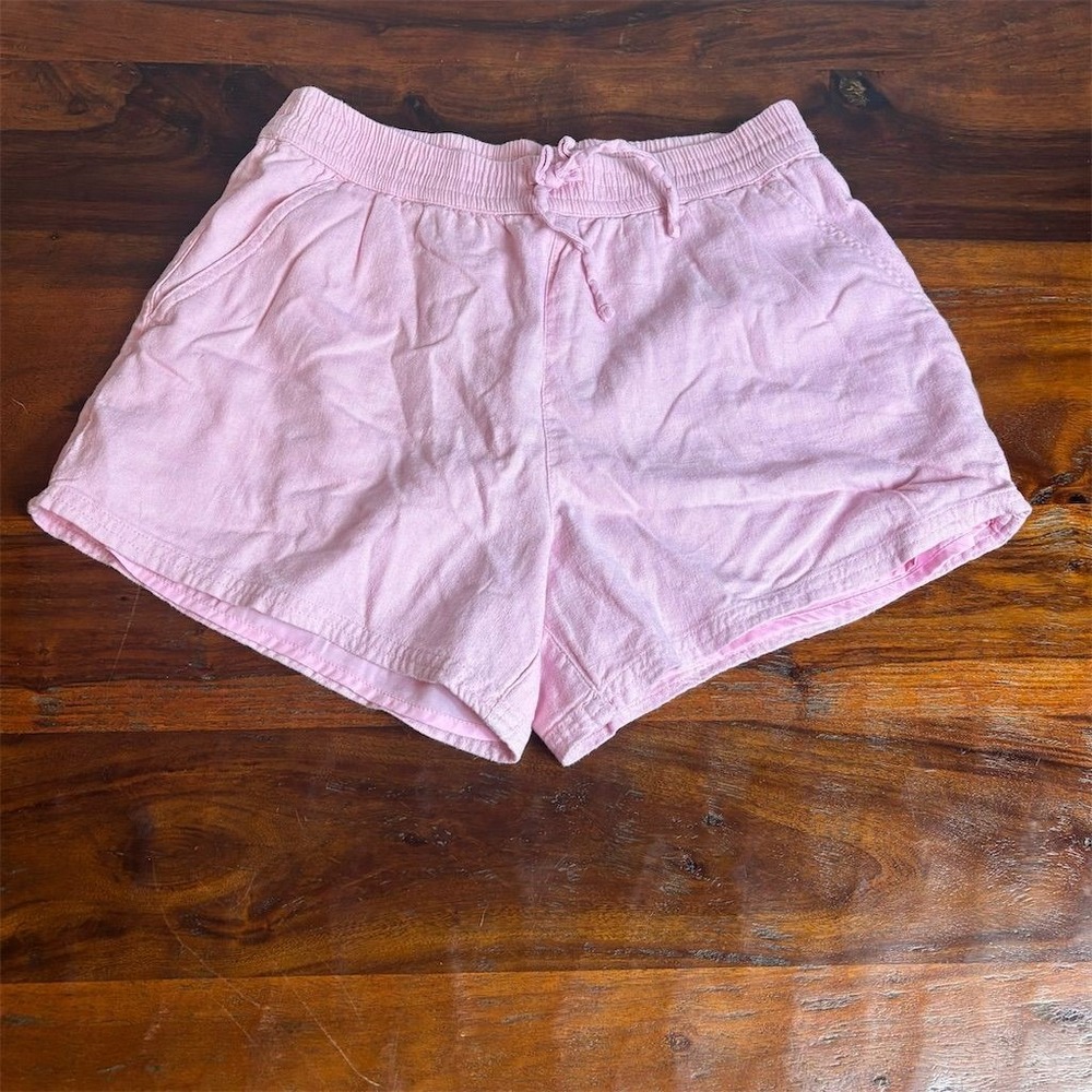 Abercrombie Kids Pink Linen Blend Pull On Shorts Size 15/16 8GWR2487ED01rcf